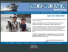 Tablet Screenshot of bluerunnercharters.com